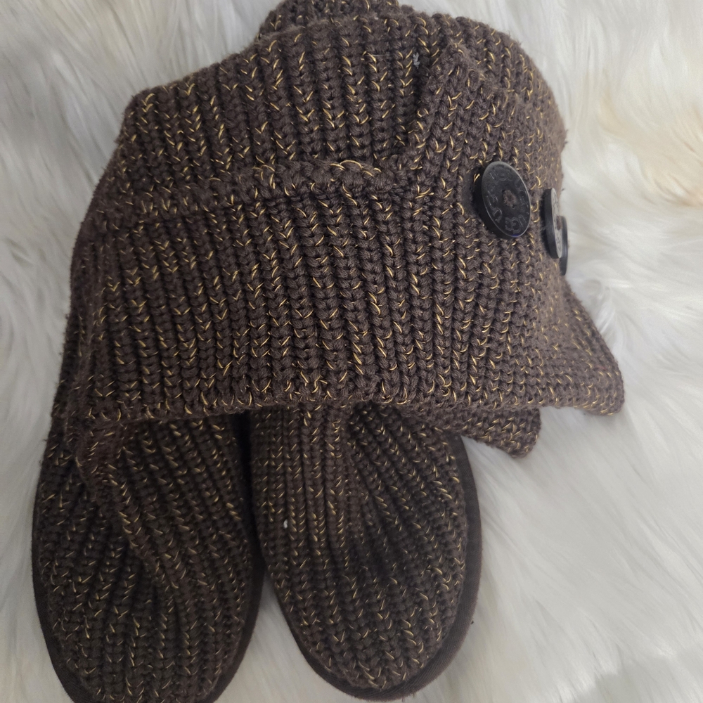 UGG Chocolate Knit Button Boots - image 4